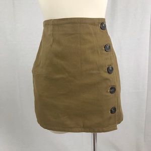 Brown button up A-Line skirt!